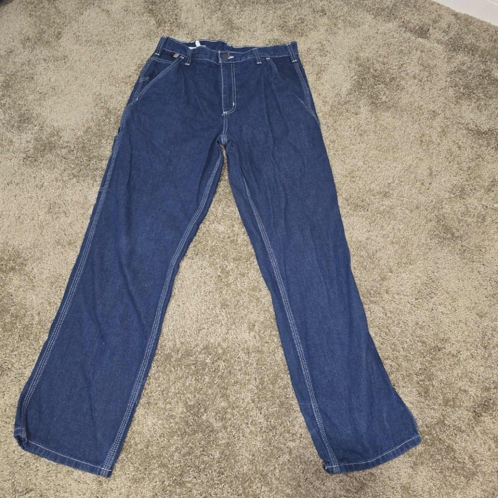 Carhartt Men's Relaxed Fit Jeans in Deep Blue